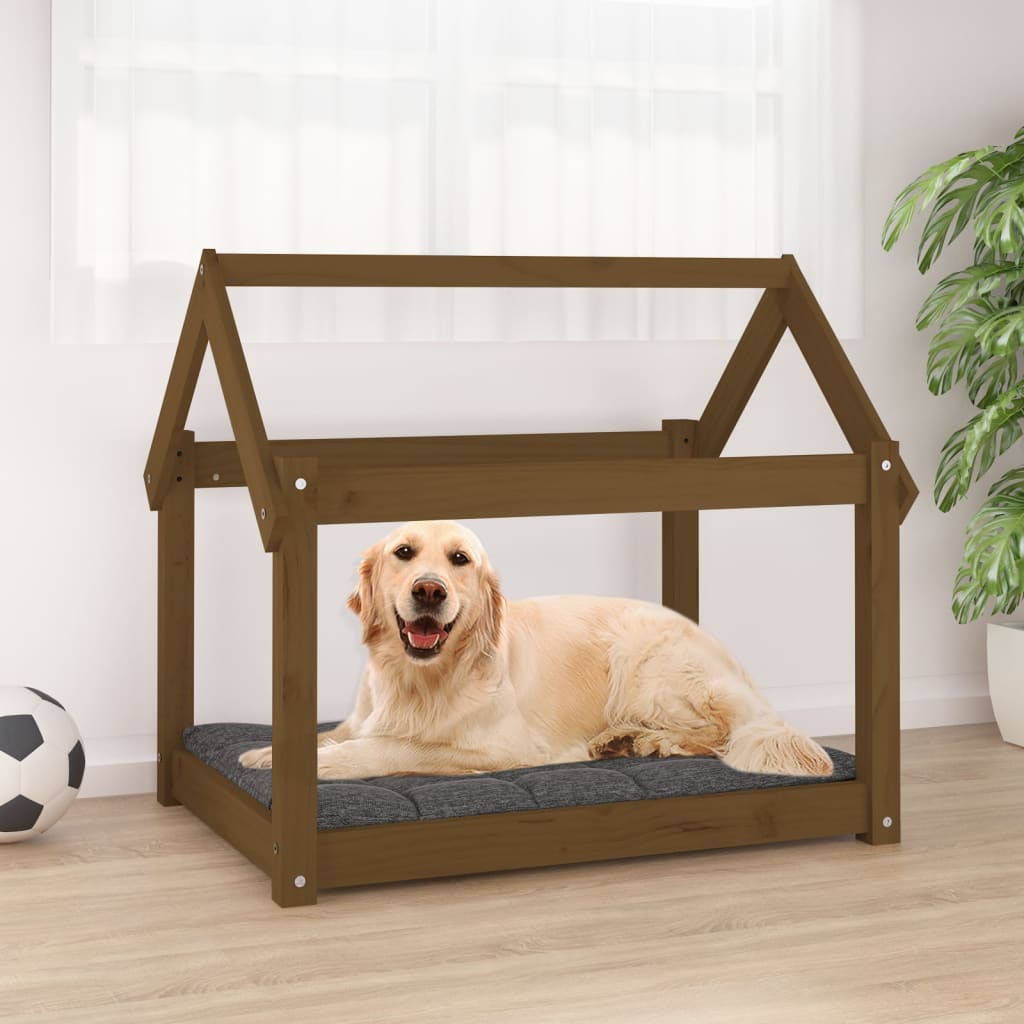 Cama Para Perros Madera Maciza De Pino