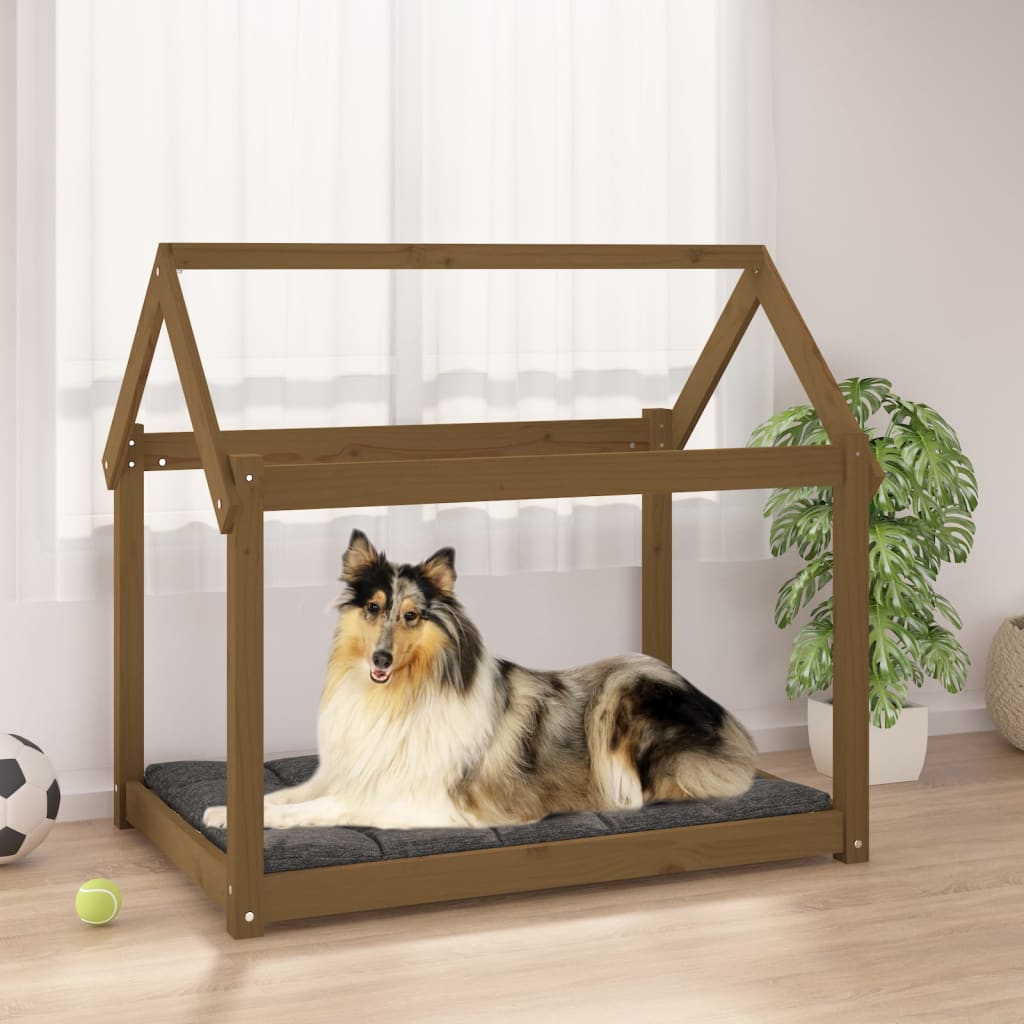 Cama Para Perros Madera Maciza De Pino