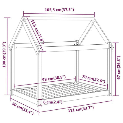 Cama Para Perros Madera Maciza De Pino