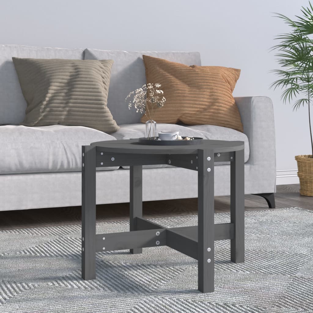 Mesa De Centro De Madera Maciza De Pino 62,5X45 Cm
