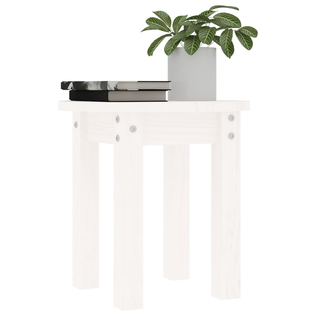 Mesa De Centro De Madera Maciza De Pino Ø35X35 Cm