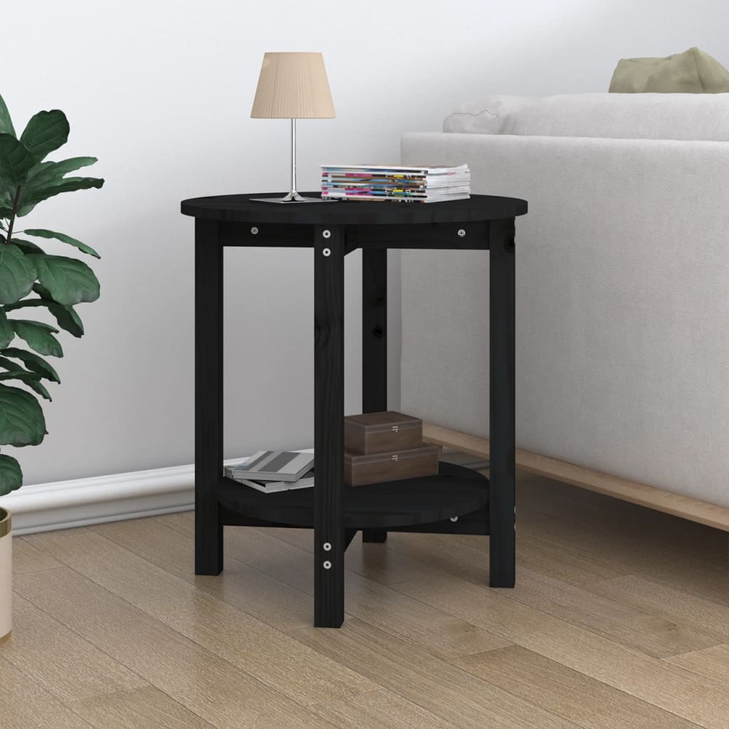 Mesa De Centro De Madera Maciza De Pino Ø55X60 Cm