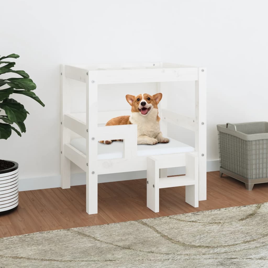 Cama Para Perros Madera Maciza De Pino 95,5X73,5X900 Cm