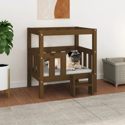 Cama Para Perros Madera Maciza De Pino 95,5X73,5X900 Cm