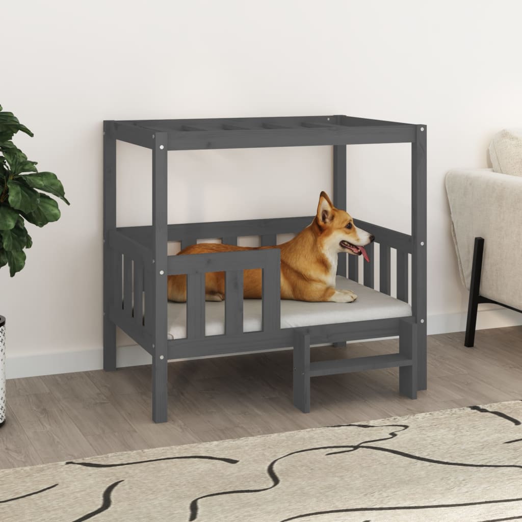 Cama Para Perros Madera Maciza De Pino 95,5X73,5X900 Cm