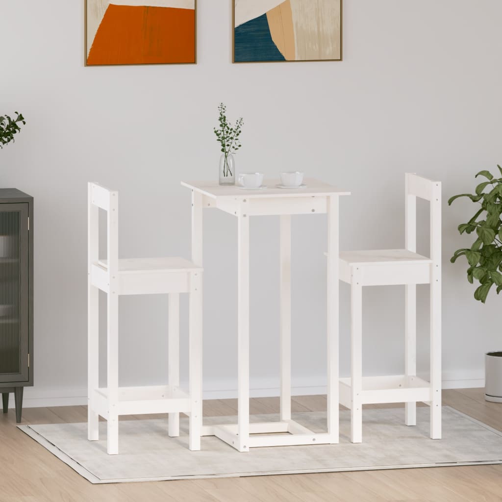 Set De Bar 3 Piezas Madera Maciza De Pino