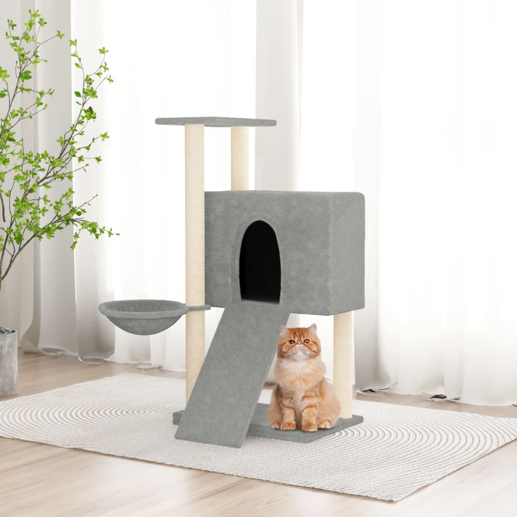 Rascador Para Gatos Con Postes De Sisal 96 Cm
