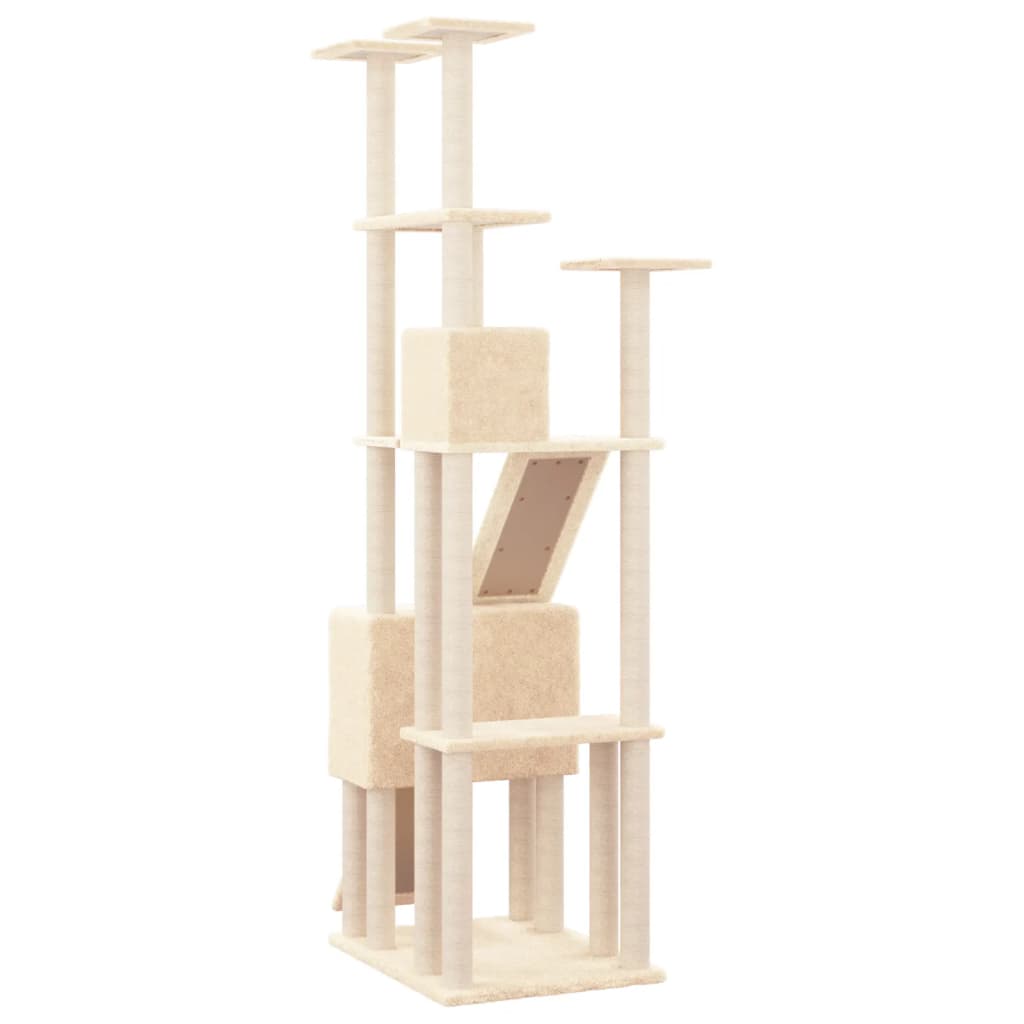 Rascador Para Gatos Con Postes De Sisal 190 Cm