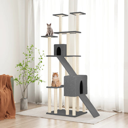 Rascador Para Gatos Con Postes De Sisal 190 Cm