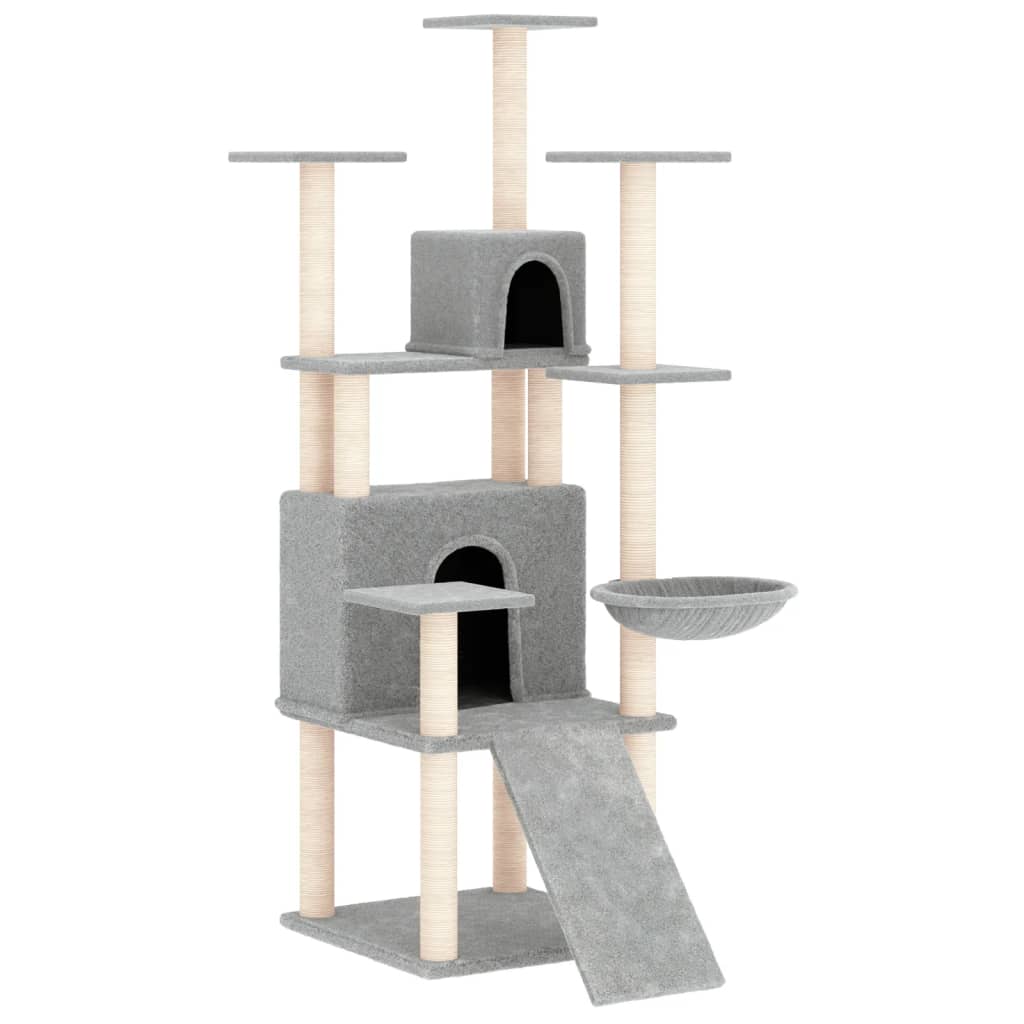 Rascador Para Gatos Con Postes De Sisal 154 Cm