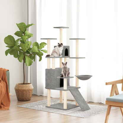 Rascador Para Gatos Con Postes De Sisal 154 Cm