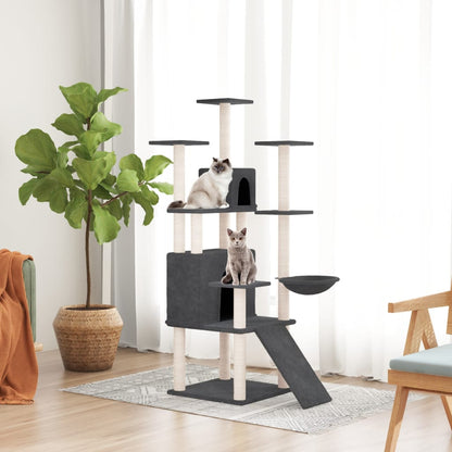 Rascador Para Gatos Con Postes De Sisal 154 Cm