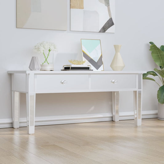 Mesa De Centro Especular Madera Tecnológica Vidrio 106X45X45 Cm
