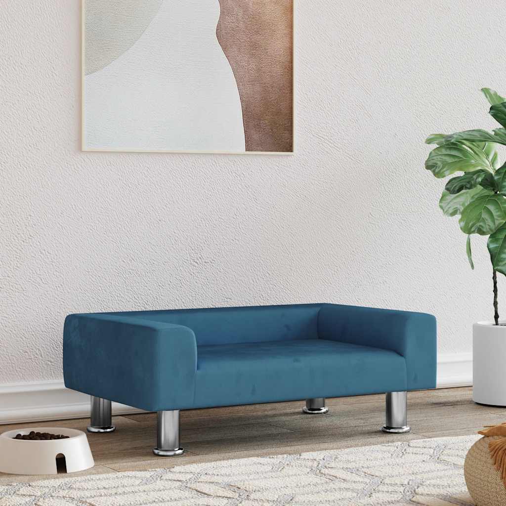 Cama Para Perros De Terciopelo Negra 70X45X26,5 Cm