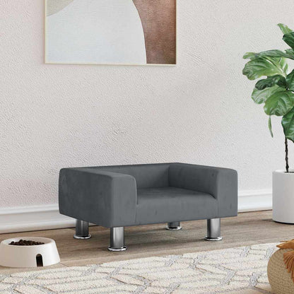 Cama Para Perros De Terciopelo Negra 70X45X26,5 Cm