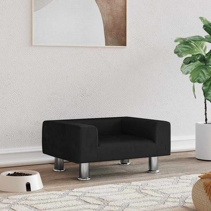 Cama Para Perros De Terciopelo Negra 70X45X26,5 Cm