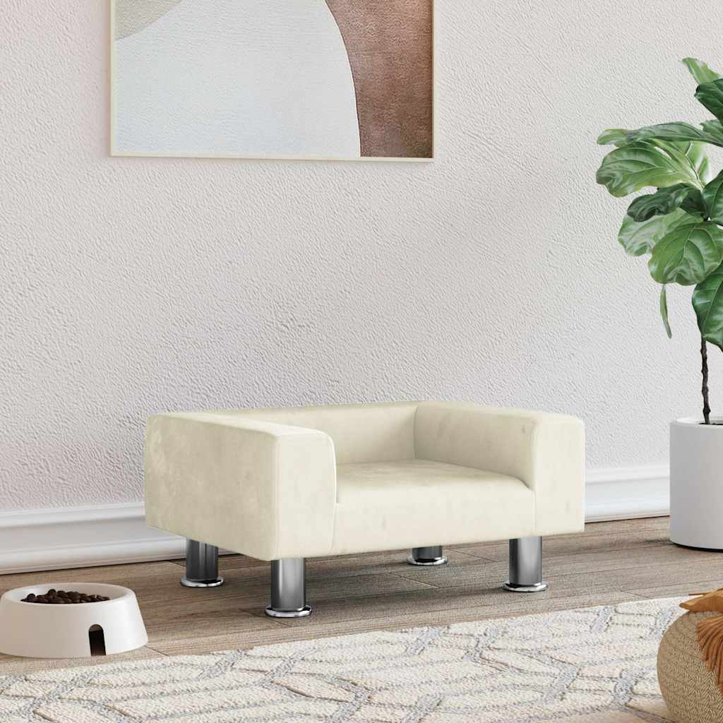 Cama Para Perros De Terciopelo Negra 70X45X26,5 Cm