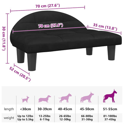 Cama Para Perros De Negra 70X52X30 Cm