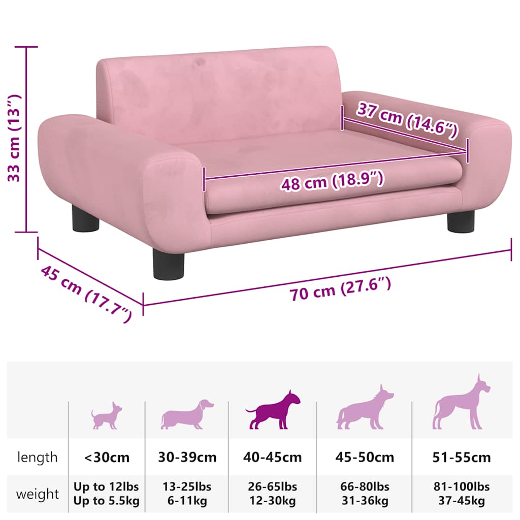 Cama Para Perros De Terciopelo