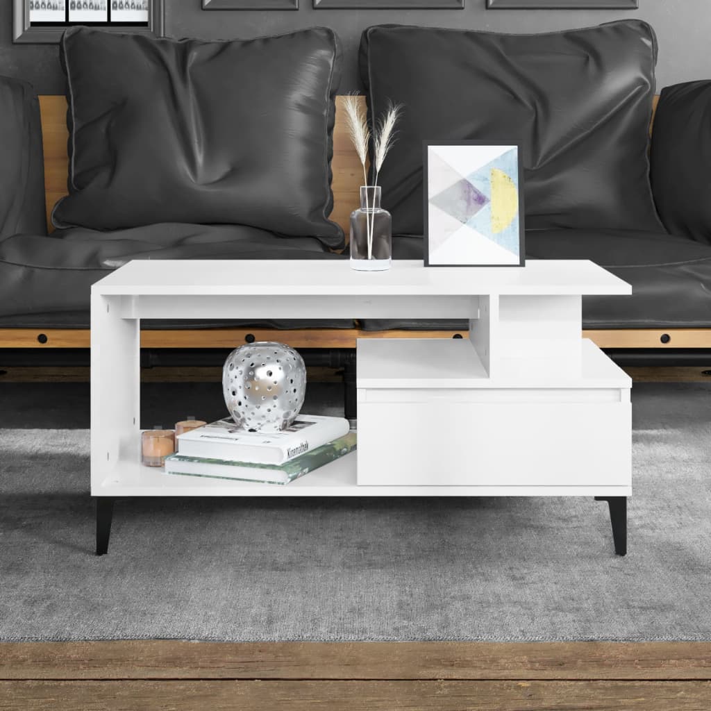 Mesa De Centro Madera Contrachapada 90X49X45 Cm