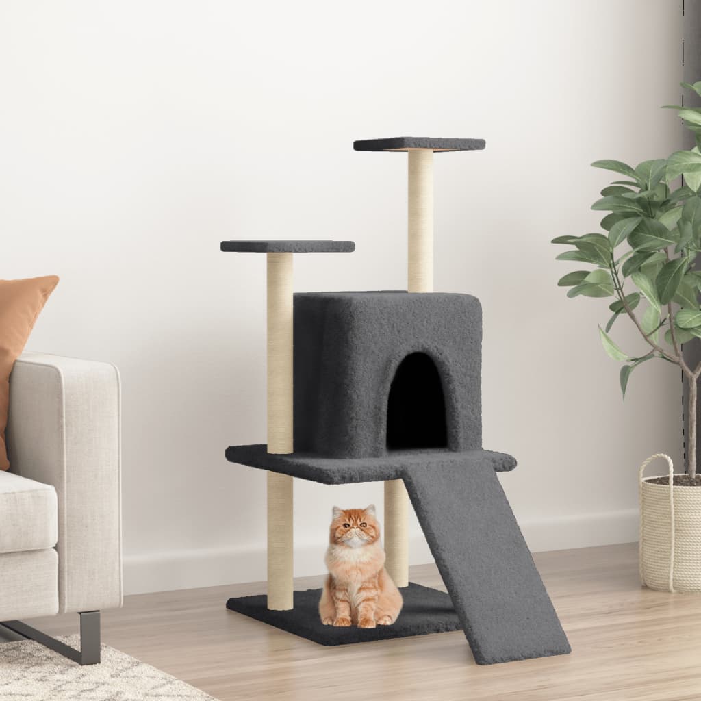 Rascador Para Gatos Con Postes De Sisal 110 Cm