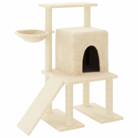Rascador Para Gatos Con Postes De Sisal Color 96,5 Cm