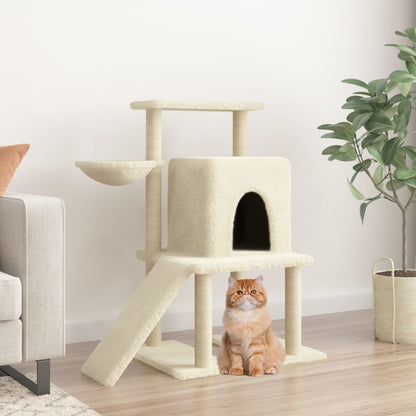 Rascador Para Gatos Con Postes De Sisal Color 96,5 Cm