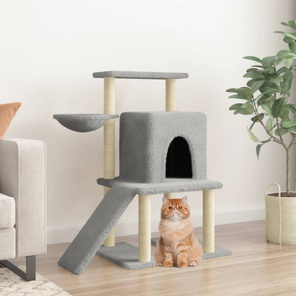 Rascador Para Gatos Con Postes De Sisal Color 96,5 Cm