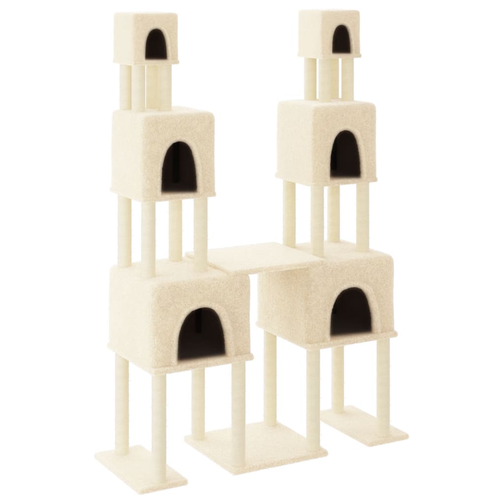 Rascador Para Gatos Con Postes De Sisal Color 199 Cm