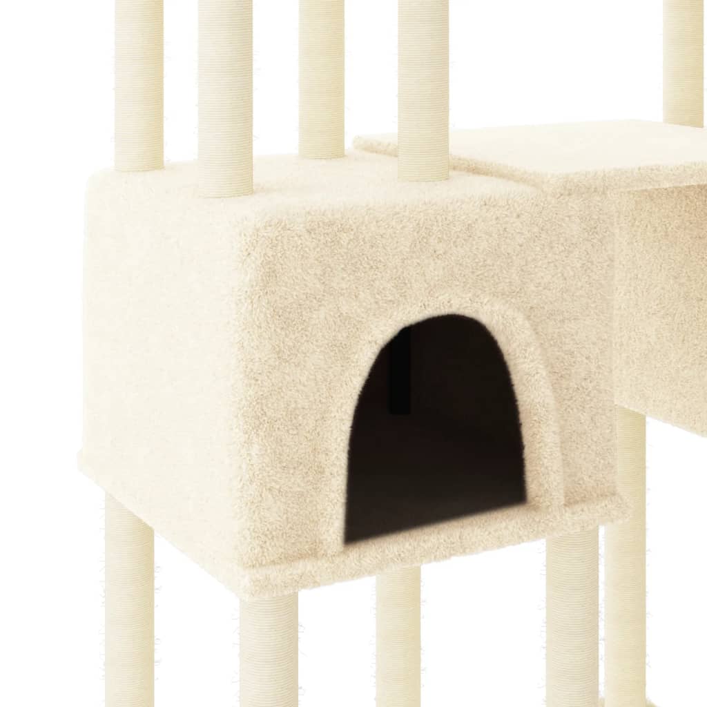 Rascador Para Gatos Con Postes De Sisal Color 199 Cm