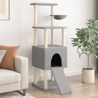 Rascador Para Gatos Con Postes De Sisal 153 Cm