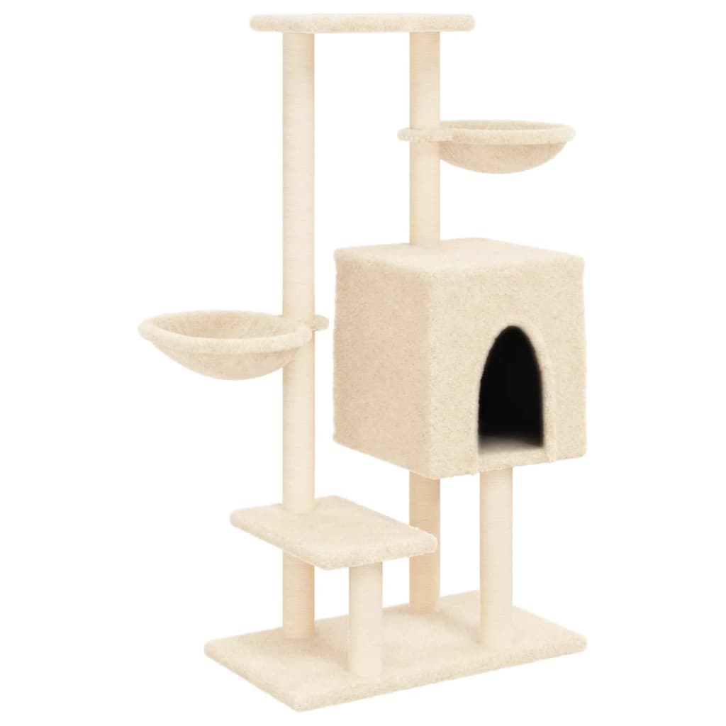 Rascador Para Gatos Con Postes De Sisal Color 117 Cm