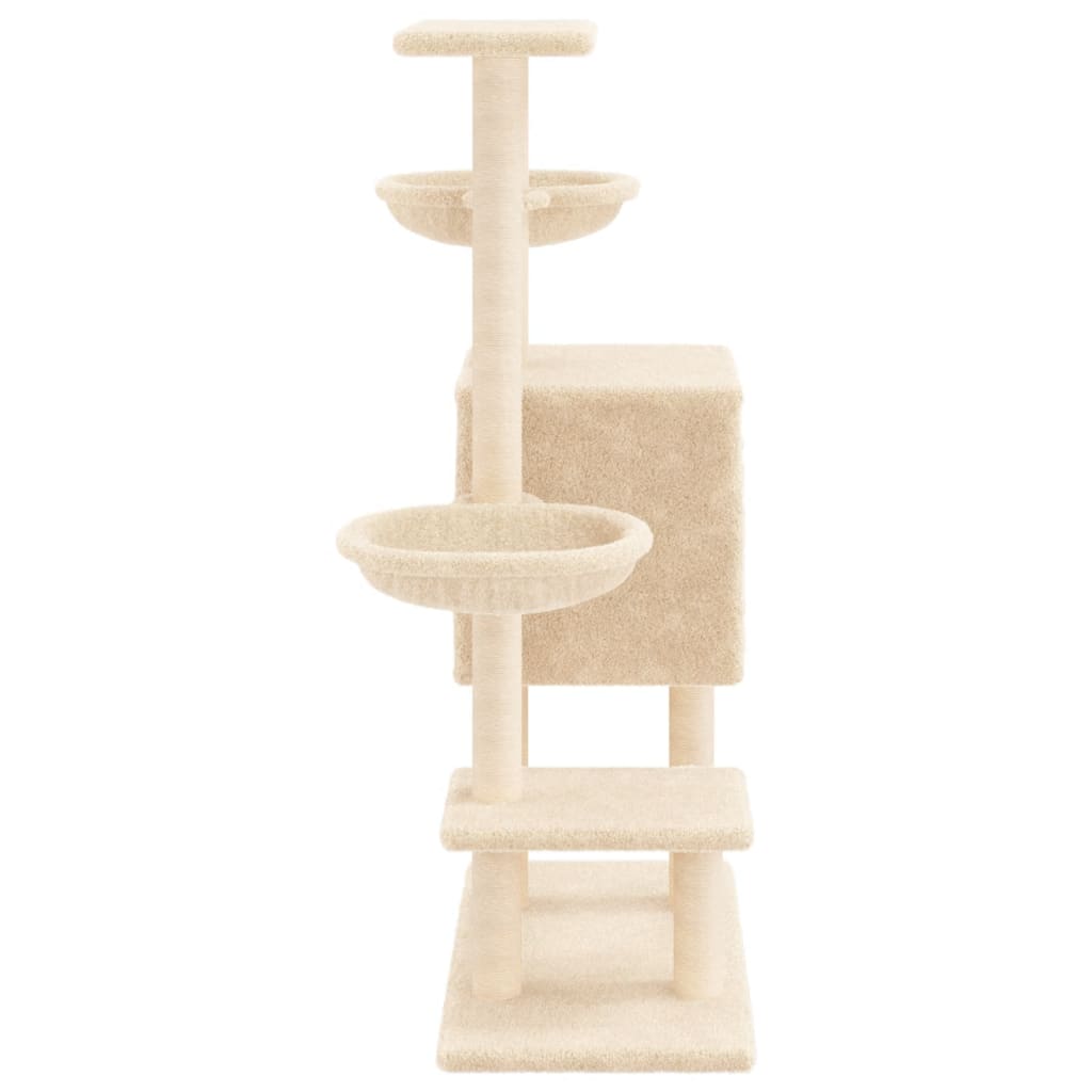 Rascador Para Gatos Con Postes De Sisal Color 117 Cm