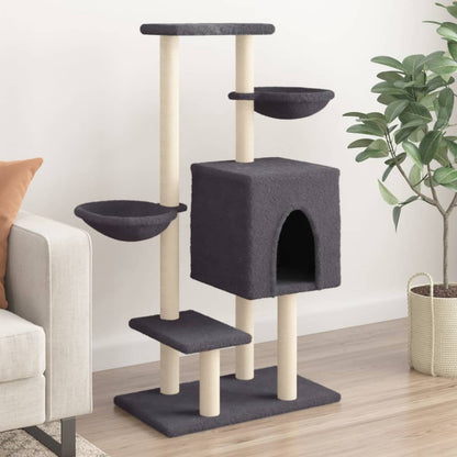 Rascador Para Gatos Con Postes De Sisal Color 117 Cm