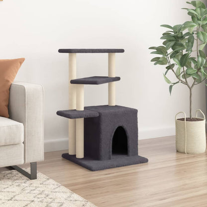 Rascador Para Gatos Con Postes De Sisal 83,5 Cm