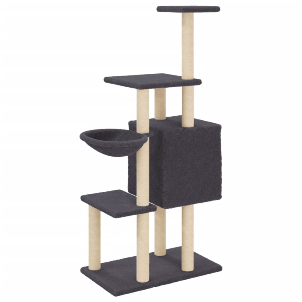 Rascador Para Gatos Con Postes De Sisal 131 Cm