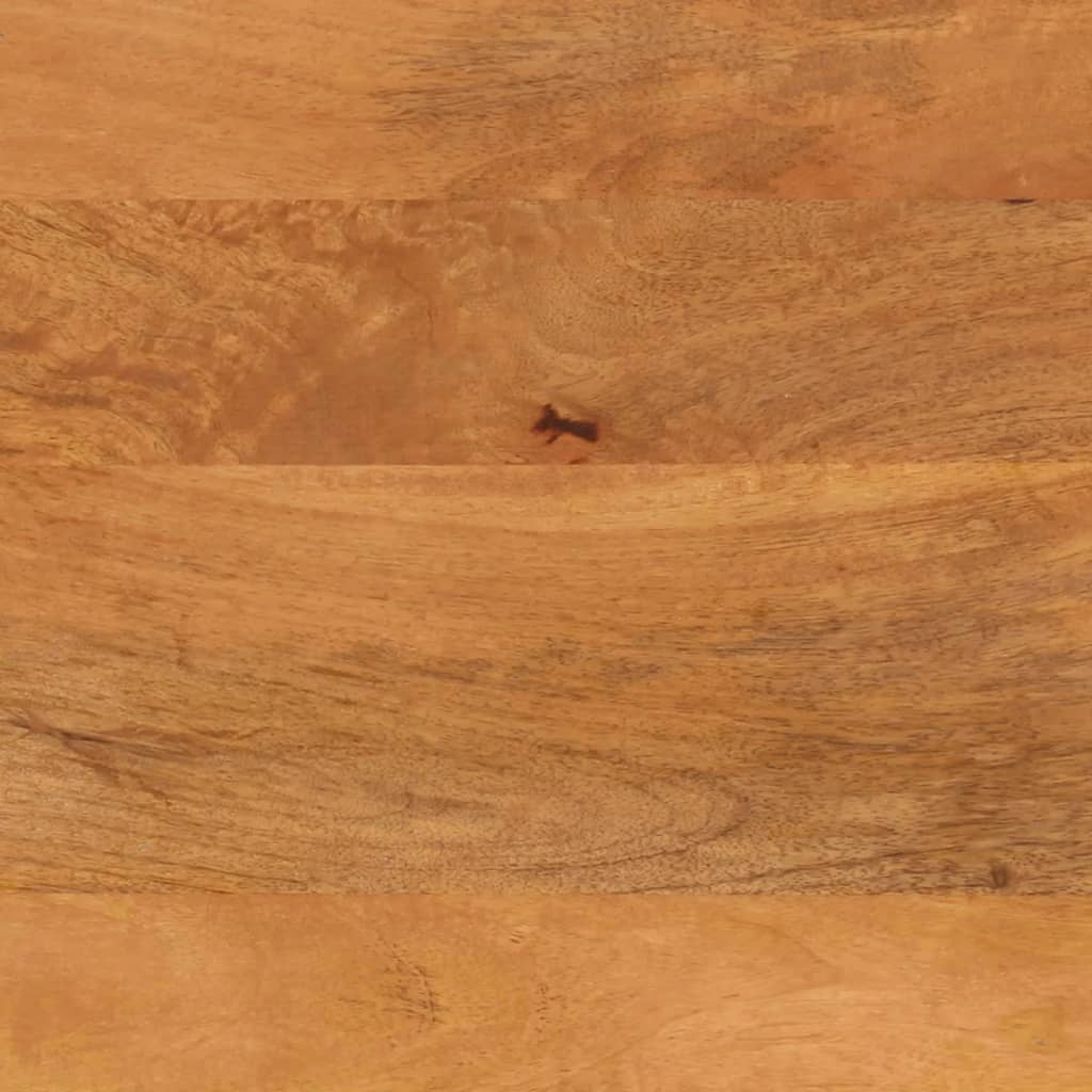 Mesa De Centro Madera Maciza Mango Negro Y Marrón 80X54X40 Cm