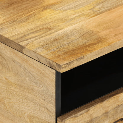 Mesa De Centro De Madera Maciza Mango 80X54X40 Cm