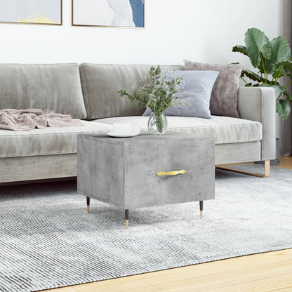 Mesa De Centro Madera De Ingeniería Brillo Blanco 50X50X40 Cm