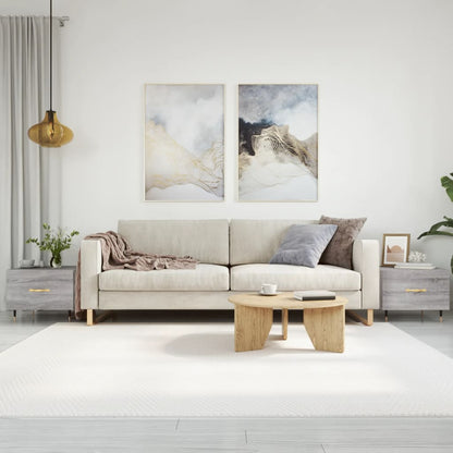 Mesa De Centro Madera De Ingeniería Brillo Blanco 50X50X40 Cm