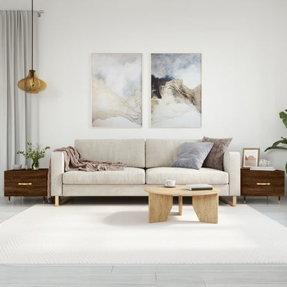 Mesa De Centro Madera De Ingeniería Brillo Blanco 50X50X40 Cm