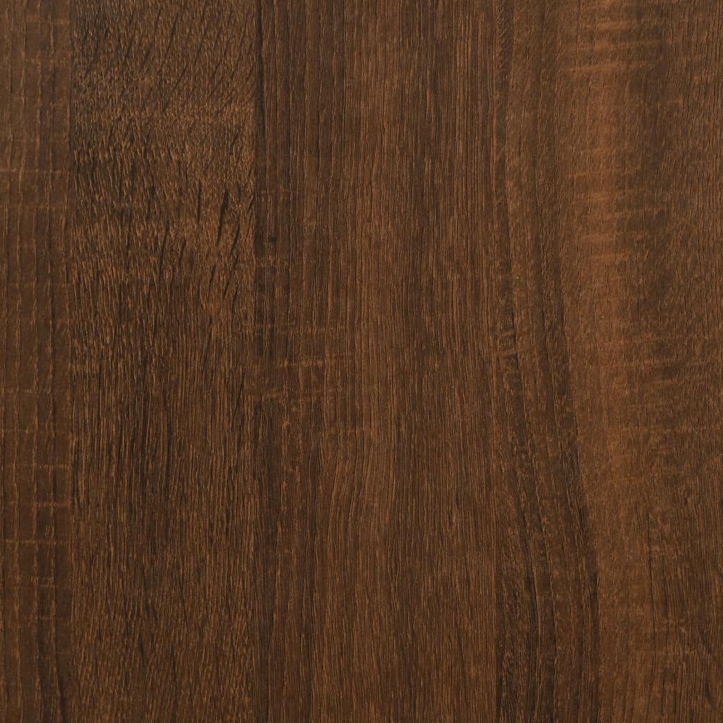 Mesa De Centro Madera Contrachapada Roble Marrón 50X50X40 Cm