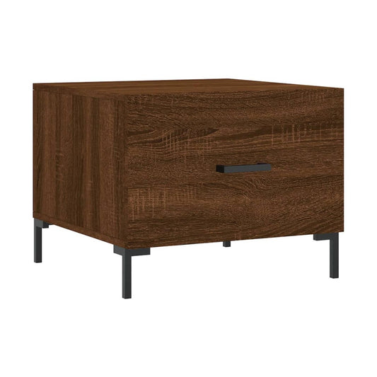 Mesa De Centro Madera Contrachapada Roble Marrón 50X50X40 Cm