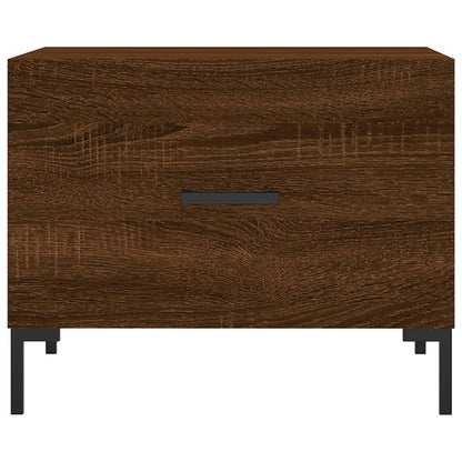 Mesa De Centro Madera Contrachapada Roble Marrón 50X50X40 Cm