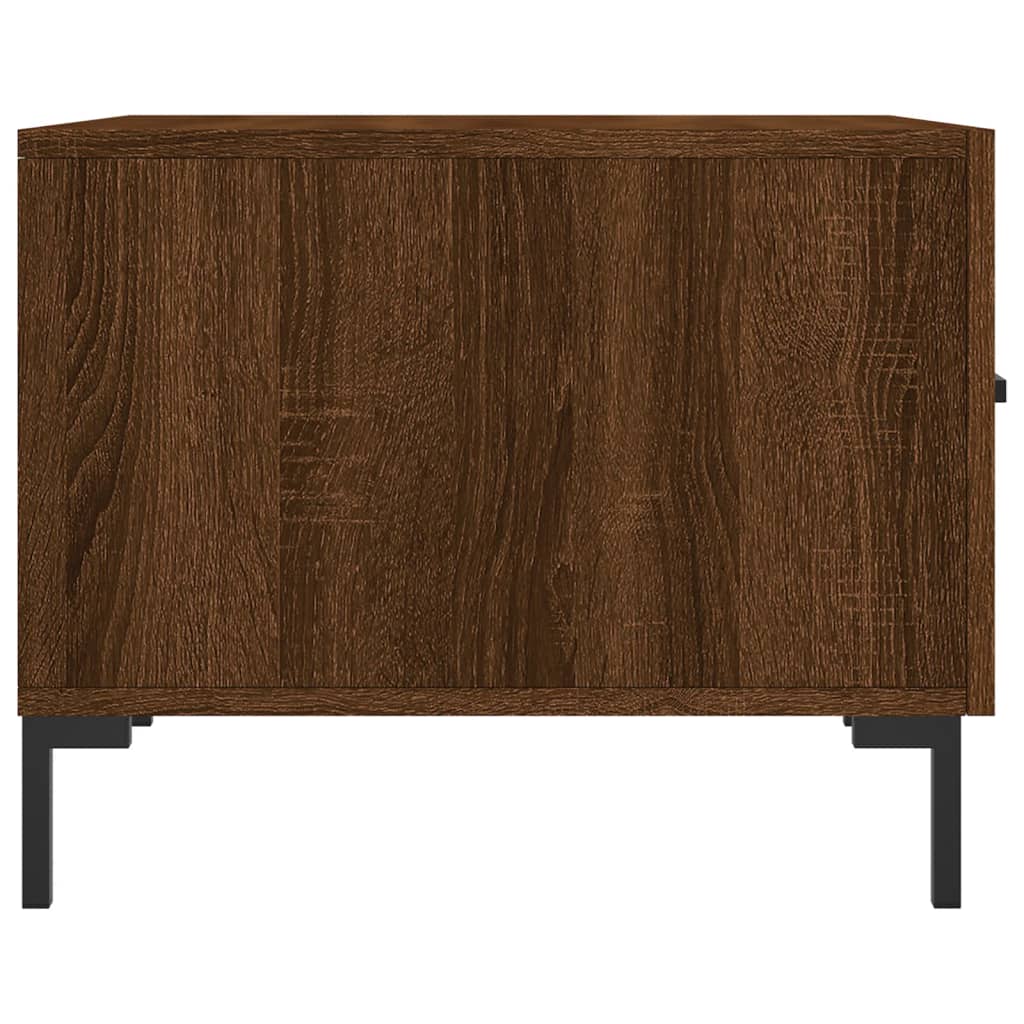 Mesa De Centro Madera Contrachapada Roble Marrón 50X50X40 Cm