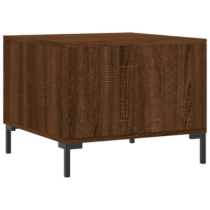Mesa De Centro Madera Contrachapada Roble Marrón 50X50X40 Cm