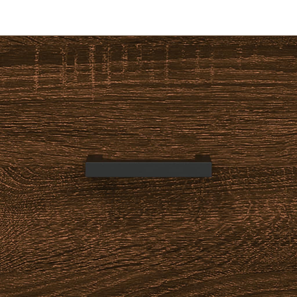 Mesa De Centro Madera Contrachapada Roble Marrón 50X50X40 Cm