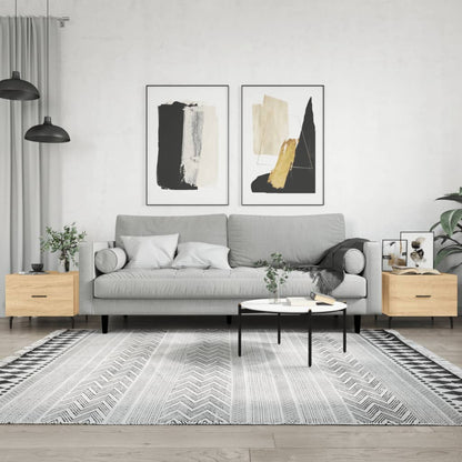 Mesa De Centro Madera De Ingeniería Brillo Blanco 50X50X40 Cm