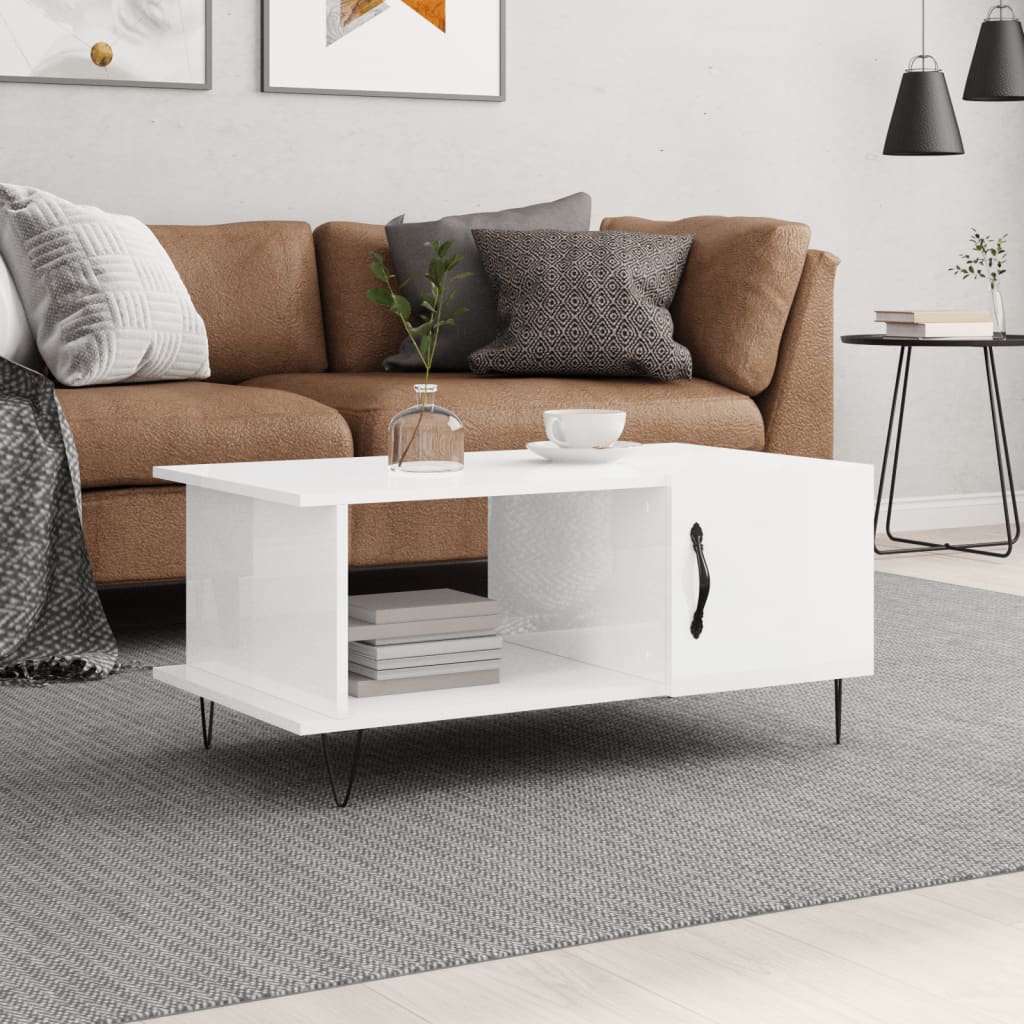 Mesa De Centro Madera Contrachapada 90X50X40 Cm