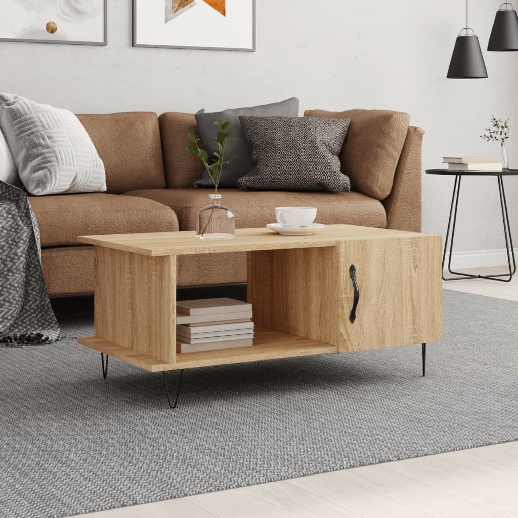 Mesa De Centro Madera Contrachapada 90X50X40 Cm